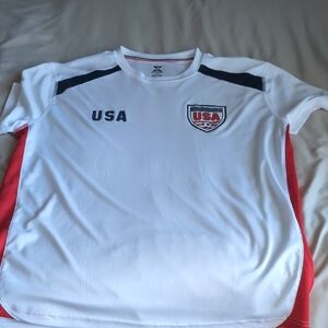 USA White Short Sleeve Tee